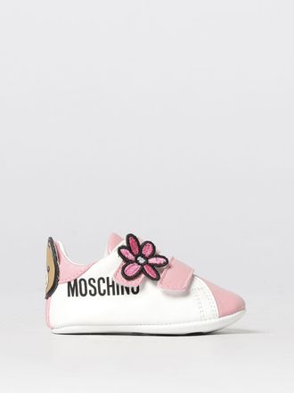 Moschino Sneakers in pelle con fiore applicato