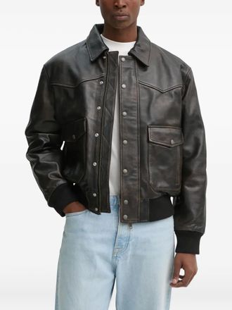 The Kooples front-pockets leather jacket - men - Goat Skin/Polyester - L - Brown