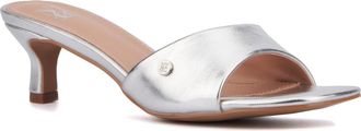 New York & Company Gaia Kitten Heel Sandal in Silver at Nordstrom Rack, Size 7.5
