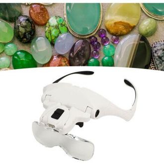 OEM Diadema Con Luz Led, Visera Con Lupa Y Luz, 5 Lentes Desmontables, Lupa Montada En La Cabeza, Lupa Manos Libres