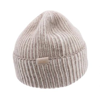 Paul & Shark Geribbelde muts - Heren - Accessoires - Wit - Maat: ONE Size Wol