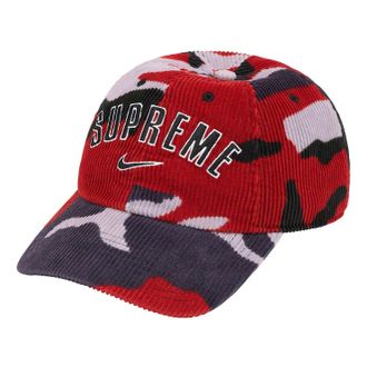 SUPREME x Nike Arc Corduroy 6-Panel Cap Red Camo DM9048-689