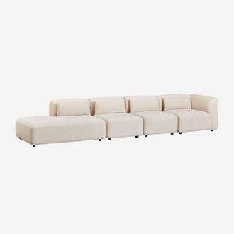 Sklum Sof&aacute; Modular Esquinero De 4 Piezas Con Div&aacute;n Izquierdo Fogler Sklum