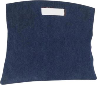 Chanel Pre-owned Vintage Denim Clutch - Dames - Vintage Clutch - Blauw - ONE Size - Denim - Vintage