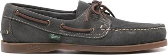 Paraboot Donkergrijze Schoenen met Vetersluiting en Rubberen Zool - Heren - Bootschoenen - Grijs - 40 EU - Leer - Schoenen