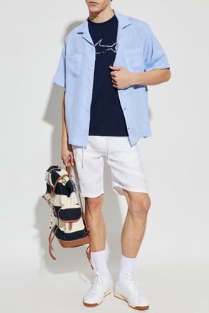Paul & Shark Linen Shorts, Mens, White