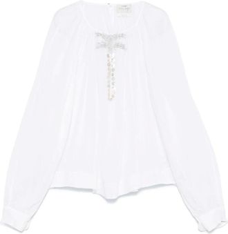 Forte_Forte Dames, Blouses & Shirts, Wit, Maat: XS Zijde