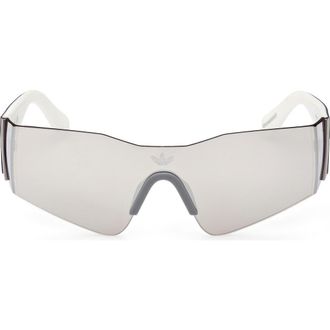adidas Shield Sunglasses in Dark Ruthenium /Smoke Mirror at Nordstrom