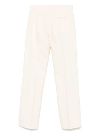 Alberto Biani Virgin Wool Blend Trousers - Cream