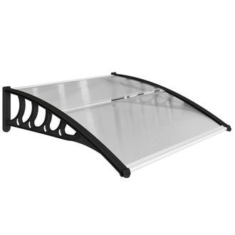 OUTSUNNY Marquesina exterior 103x96.5x27 cm transparente