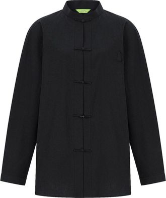 Shanghai Tang x Chen Man blouse met opstaande kraag - Zwart