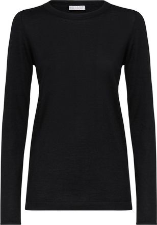 Brunello Cucinelli Cashmere and silk sweater in Black at Nordstrom, Size Xx-Large Eu