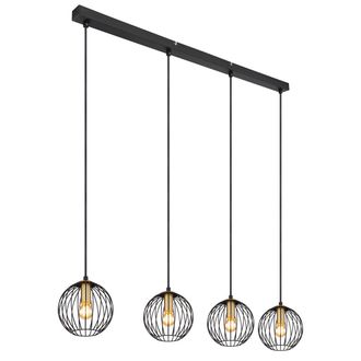 Globo Lighting L&aacute;mpara Colgante - Eusebius - Negro - Metal - Gran - Globo