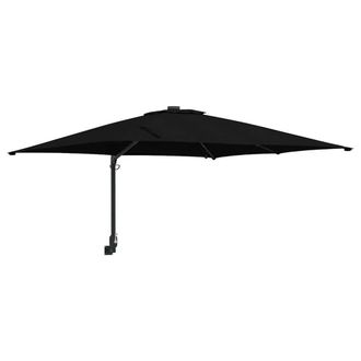 Berkfield Home Garden Parasol Black 248, 5 x 247, 5 x 119 cm Fabric