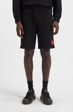 HUGO BOSS Sweatshorts HUGO Diz, Herren, Gr. XL, N-Gr, schwarz001, Sweatware, Obermaterial: 100% Baumwolle, unifarben, regular fit knielang, Hosen Sweatshorts, R
