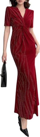 Burryco Burryco Short Sleeve Maxi Dress
