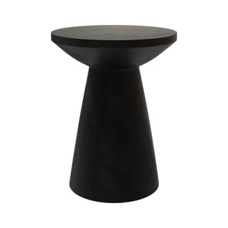 Rendez-Vous D&eacute;co Mesa auxiliar en madera de suar negra D40cm