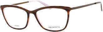 Liz Claiborne Womens Cat-Eye Glasses In Dark Tortoise Lilac