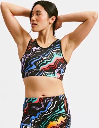 TomboyX Sport Compression Bikini Top in Making Waves at Nordstrom, Size 5X-Large