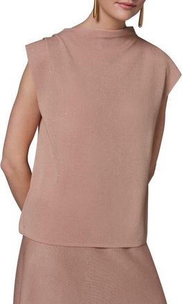 DKNY Shimmer Asymmetric Mock Neck Sweater in Umbria at Nordstrom, Size X-Large