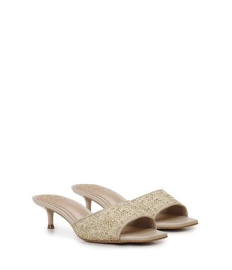 Vince Camuto Faiza Sandals Womens Natural Slip On Hitten Heel ZOGG2953