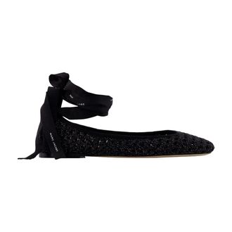 Marc Jacobs Het Logo Lint Ballerina - Dames - Schoenen - Zwart - Maat: 37 EU Leer