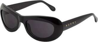 Marni Zwarte Rushes Zonnebril - unisex - Zonnebrillen - Zwart - 59 MM - Accessoires