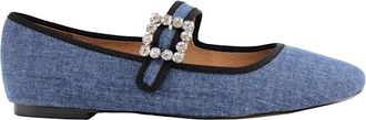 Bibi Lou Blauwe Kristal Ballerina Jeans - Dames - Ballerinas - Blauw - 36 EU - Schoenen
