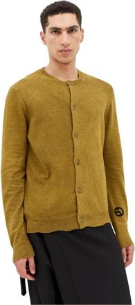Acne Studios Wol-Katoen Crewneck Vest - Heren - Vesten - Groen - S - Katoen - Truien & Vesten