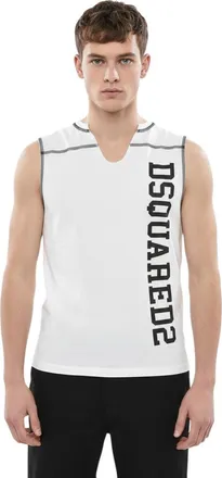 Dsquared2 White Sleeveless T-Shirt
