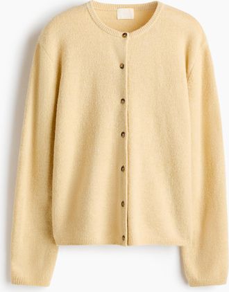 H&M Cardigan in lockerer Passform - Hellgelb