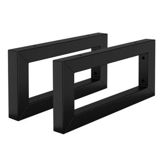 ML Design 2x Soportes para estantes 350 x 150 mm acero negro, dise&ntilde;o flotante