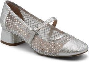 Charles by Charles David Zoobie Rhinestone Mesh Mary Jane Pump in Silver at Nordstrom Rack, Size 7.5