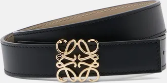 Loewe Anagram Bomb&eacute; reversible leather belt