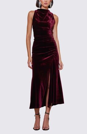 Bishop + Young Elle Velvet Halter Dress in Scarlette at Nordstrom, Size X-Small