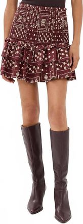 Alix of Bohemia Maria Panel Mini Skirt In Saddle