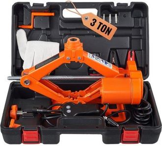 OEM Scherenwagenheber Elektrisch Auto Scherenwagenheber 3 T, 12 V Wagenheber Mit 3,5 M Stromkabel & Werkzeugkasten & Handkurbel, 130-370 Mm / 170-420 Mm W