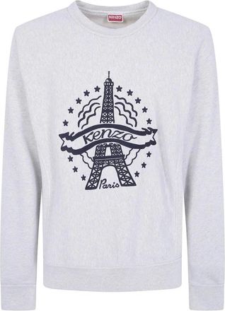 Kenzo Eiffeltoren Ontwerp Sweatshirt - Heren - Sweatshirts - Wit - M - Katoen - Hoodies & sweatvesten