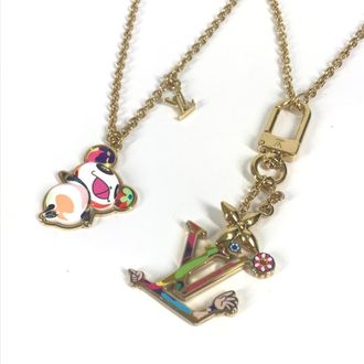Louis Vuitton Gold Multi-Color Metal Necklace (Pre-Owned)