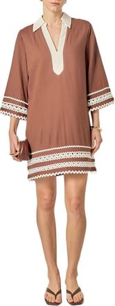 English Factory Colorblock Minidress in Brown at Nordstrom, Size X-Small