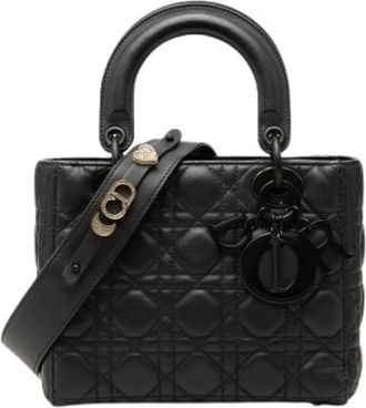 Dior Pre-owned Lady Dior Handtas - Dames - Vintage Handtas - Zwart - ONE Size - Leer - Vintage