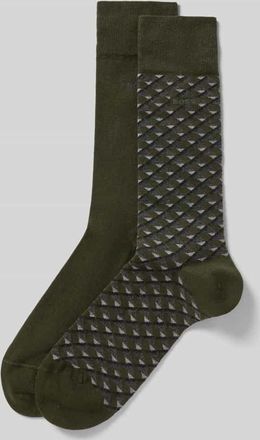 HUGO BOSS Socken aus Baumwoll-Mix im 2er-Pack in Oliv, Gr&ouml;&szlig;e 39-42