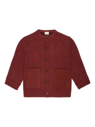 Bally Cardigan in lana con tasca applicata - Rosso