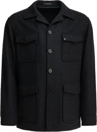 Tagliatore Milton Overshirt Jas - Heren - Zomerjassen - Blauw - XL - Wol - Jassen