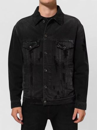 Dolce & Gabbana denim single breasted coat