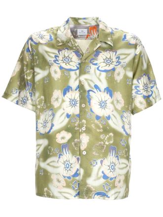 Paul Smith Casual Fit Floral Camp Collar Shirt