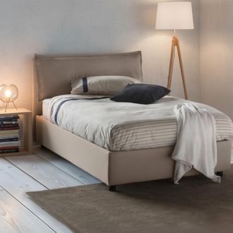 Dmora Dmora - Cama De Plaza Y Media Deusebi, Cama Contenedor Con Revestimiento De Tela, 100% Made In Italy, Apertura Frontal, Adecuado Para Colch&oacute;n Cm 120x1