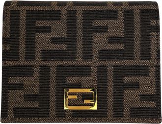 Fendi Brown Canvas Nylon Leather Wallet (Bi-Fold) (Pre-Owned)