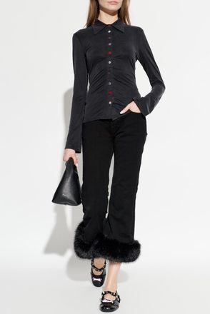 Avavav Slim-fit Shirt, Womens, Black