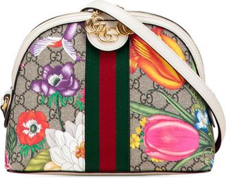 Gucci Pre-owned Gucci Small GG Supreme Web Flora Ophidia Dome Crossbody Ladies 499621 493075